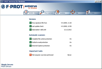 F-PROT Antivirus for Windows screenshot 2