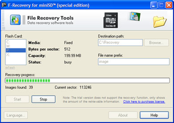 F-Recovery for miniSD screenshot 2