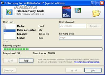 F-Recovery for MultiMediaCard screenshot 3