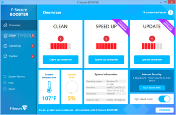 F-Secure BOOSTER screenshot