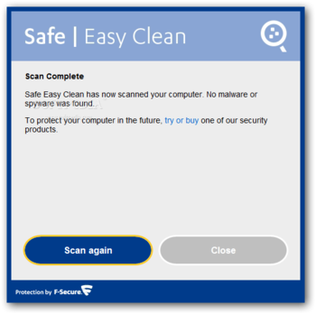 F-Secure Easy Clean screenshot