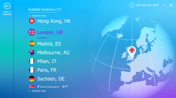 F-Secure Freedome VPN screenshot