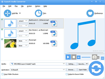 Faasoft Audio Converter screenshot