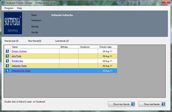 Facebook Friends Checker screenshot