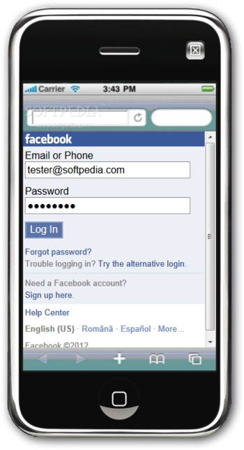 Facebook Login screenshot 3