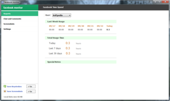 Facebook Monitor screenshot