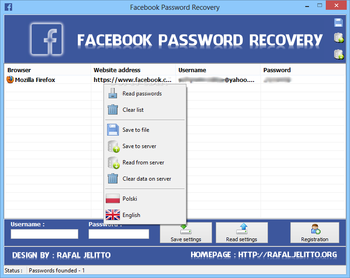 Facebook Password Recovery screenshot 2