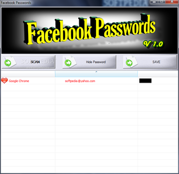 Facebook Passwords screenshot