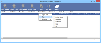 Facebook Top Fans Generator screenshot
