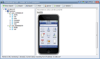 FacebookLog screenshot 2