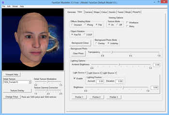 FaceGen Modeller screenshot 2