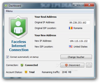 Faceless Internet Connection screenshot