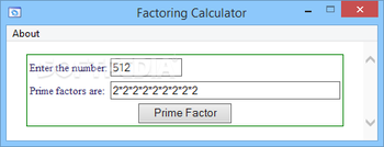 Factoring Calculator screenshot