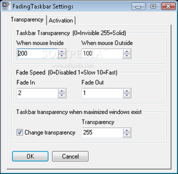 FadingTaskbar screenshot 2