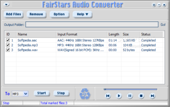 FairStars Audio Converter screenshot