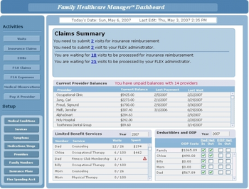 Family Health Care Manager screenshot