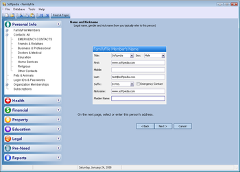 FamilyFile screenshot