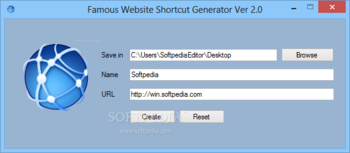 Famous Website Shortcut Generator screenshot
