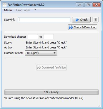 FanFictionDownloader Portable screenshot