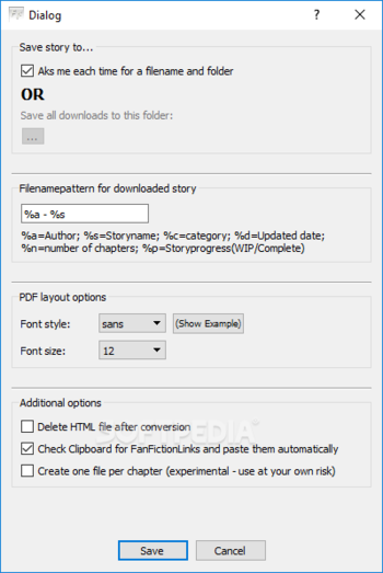 FanFictionDownloader screenshot 5