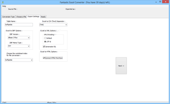 Fantastic Excel Converter screenshot 3