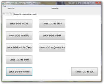 Fantastic Lotus 1-2-3 Converter screenshot