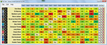 Fantasy Football Optimizer screenshot