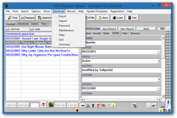 FAQ Organizer Deluxe screenshot 4