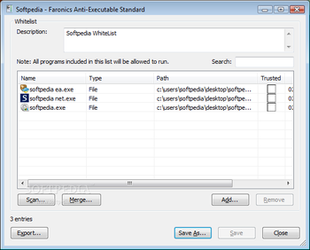 Faronics Anti-Executable Standard screenshot