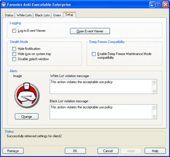 Faronics Anti-Executable Standard screenshot 5