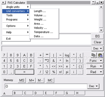 FAS Calculator screenshot 2