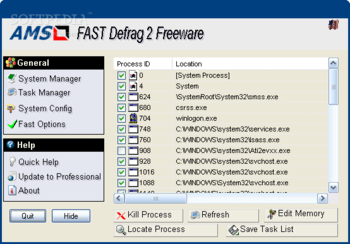 FAST Defrag Freeware screenshot 2
