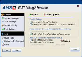 FAST Defrag Freeware screenshot 3