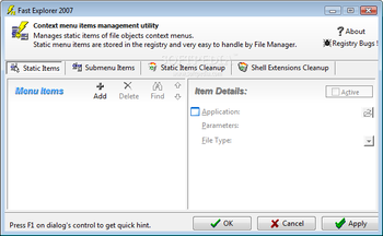 Fast Explorer Context Menu Extension DLL screenshot