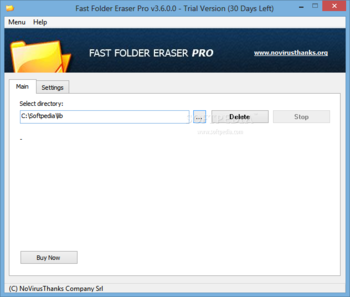 Fast Folder Eraser Pro screenshot