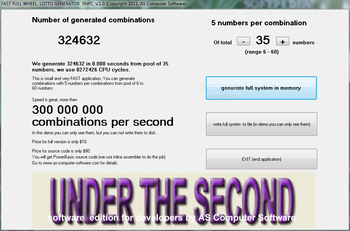 FAST FULL WHEEL LOTTO GENERATOR 5NPC screenshot