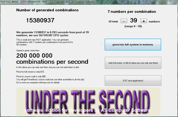 FAST FULL WHEEL LOTTO GENERATOR 7NPC screenshot