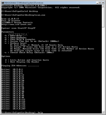 Fast IP Scanner screenshot