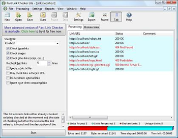Fast Link Checker Lite screenshot