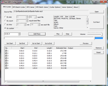 Fast MP3 Cutter Joiner screenshot