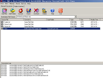 Fast PRN to Excel Converter screenshot