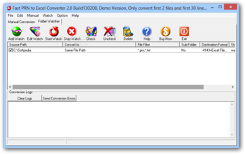 Fast PRN to Excel Converter screenshot 3