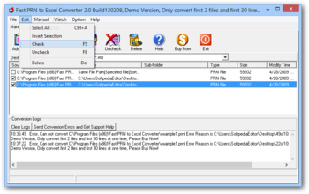 Fast PRN to Excel Converter screenshot 5