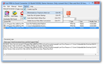 Fast PRN to Excel Converter screenshot 6