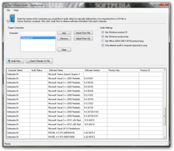 Fast Software Audit screenshot 2