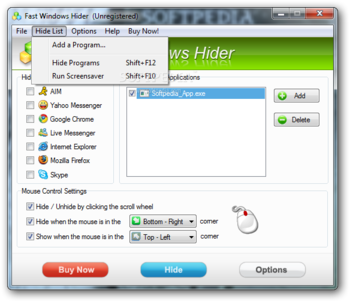 Fast Windows Hider screenshot 2