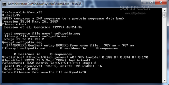 FASTA screenshot