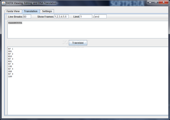 Fasta Viewing, Editing and DNA Translation screenshot 2