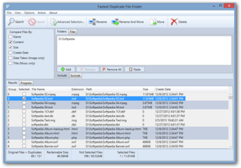 Fastest Duplicate File Finder (formerly Fast Duplicate File Finder) screenshot