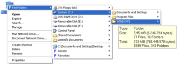 FastFolders screenshot